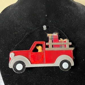 Yellow Lab Present Truck Ornament